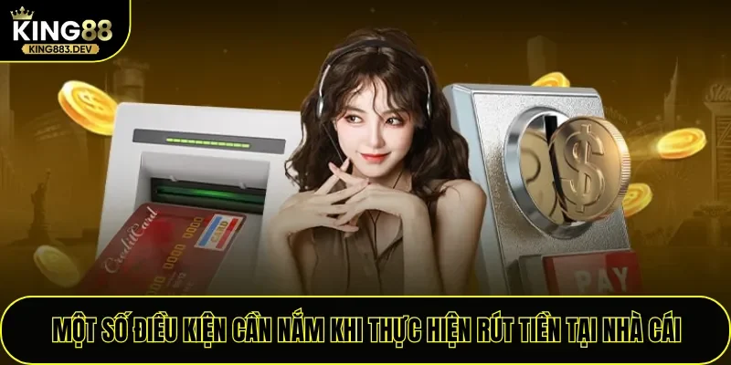 Một số điều kiện cần nắm khi thực hiện rút tiền tại nhà cái