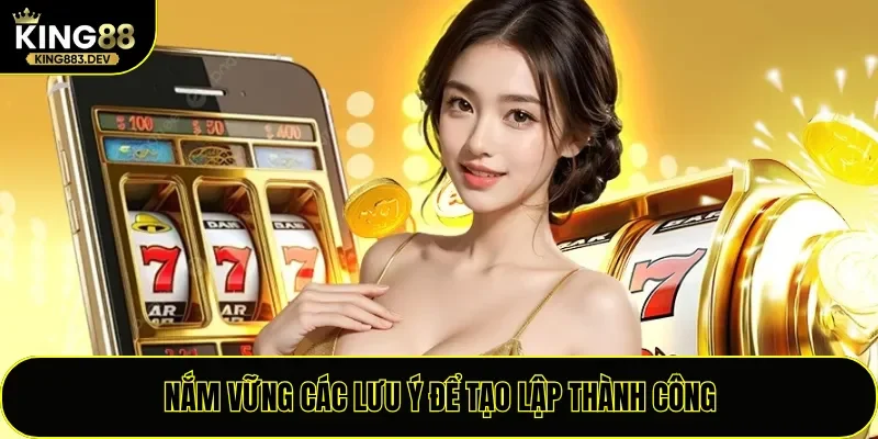 Nắm vững các lưu ý để tạo lập thành công